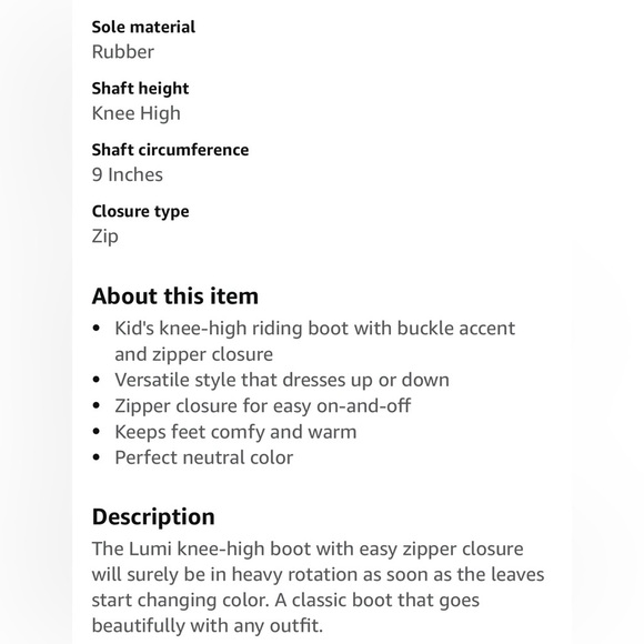 OSHKOSH B'GOSH Girl's Lumi Knee High Boot Brown Toddler 5 - Picture 6 of 6